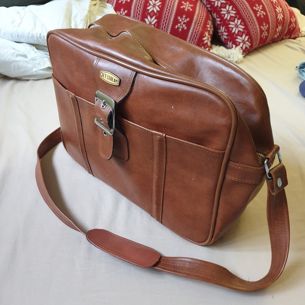 Jet Stream Faux Leather Bag